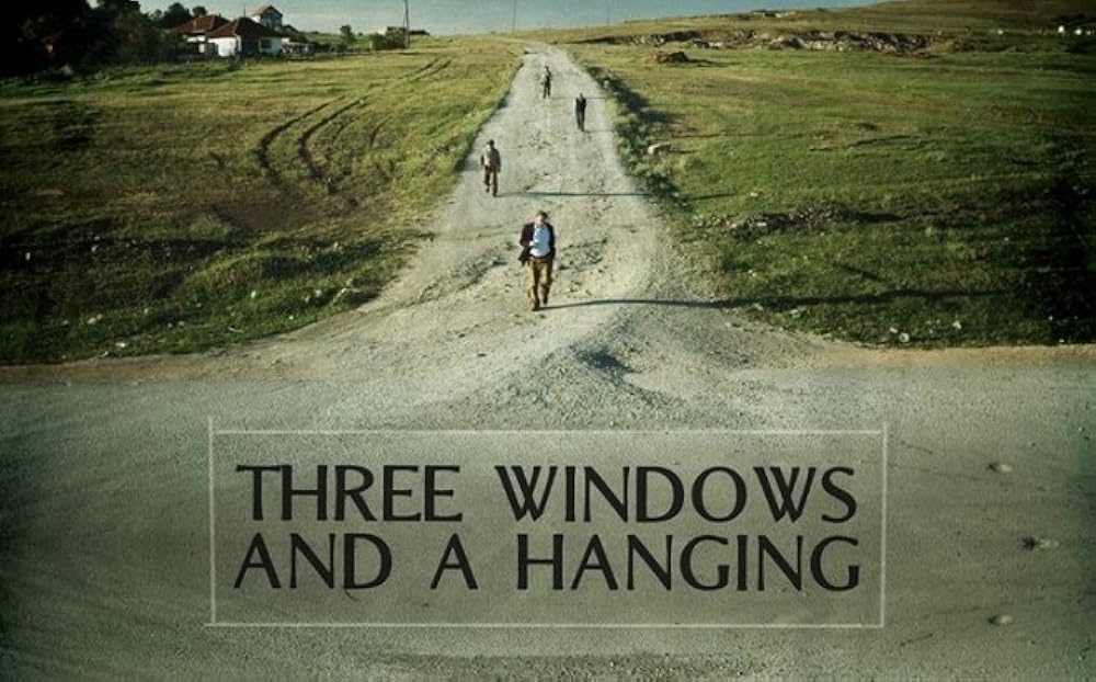 Three windows and a hanging